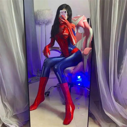 Cosplay Spider Sexy Suit Woman Jumpsuit Super Hero Zentai Costume Red Black  Bodysuit Fancy Ou $22.28 - Wholesale China Sexy Suit at Factory Prices from  Fujian U Know Supply Management Co., Ltd