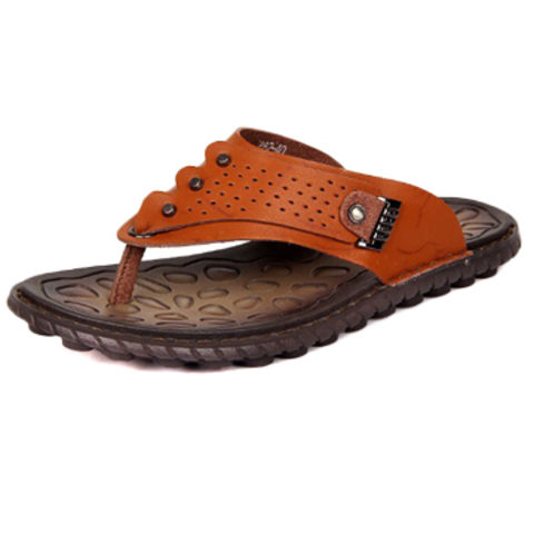 pure leather chappals for men
