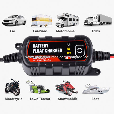 Fdit Chargeur de batterie 12V 8A Chargeur pour Batteries Plomb