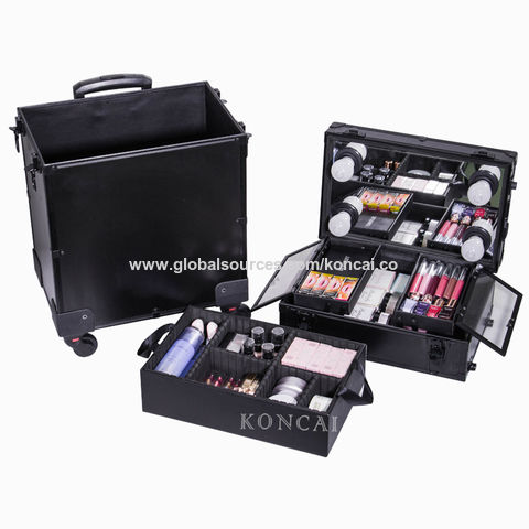 Professional Rolling Makeup Train Case Cosmetic Trolley Makeup Vanity  Organizer