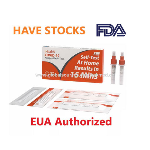 USA IHealth® STOCK FDA EUA Authorize Self Test Antigen Rapid Test kit ...