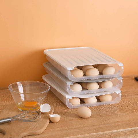 Cajón para huevos de plástico, estante para frescura de huevos de