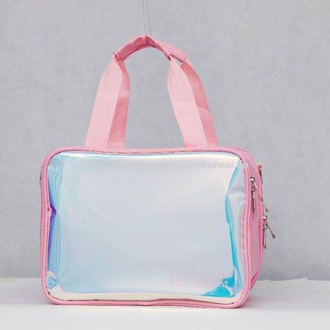 Source Transparent Clear Waterproof PVC Duffel Bag Holographic Laser Duffle  Bag for Women Metallic Shiny Glitter Bag on m.