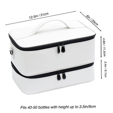 3 Layers Nail Polish Storage Box Travel Makeup Rolling Organizer Storage  Toolbox | eBay