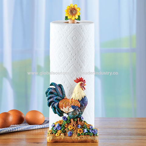 Buy Wholesale China Country Resin Paper Towel Holder Rooster Figurine Paper  Towel Stand Storage Paper Towel Dispenser & Paper Towel Holder at USD 4.35