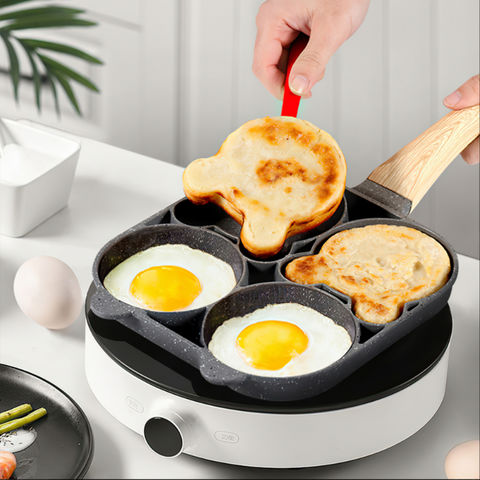 4 Cup Nonstick Cast Iron Egg Frying Pan - Divided Breakfast Egg