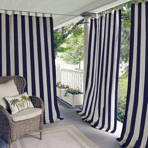 Outdoor Velcro® Curtains Tab Sheer Panel