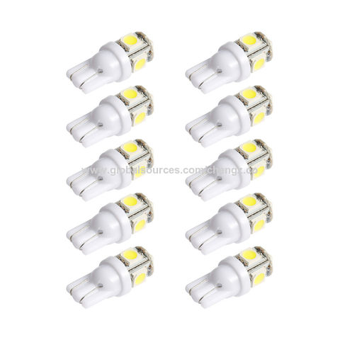 T10 5-SMD 5050 Super White LED Light Bulbs