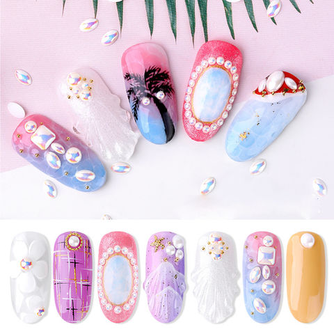 Buy Wholesale China 2022 New Design Nail Supplies Pearl Sticker 3d