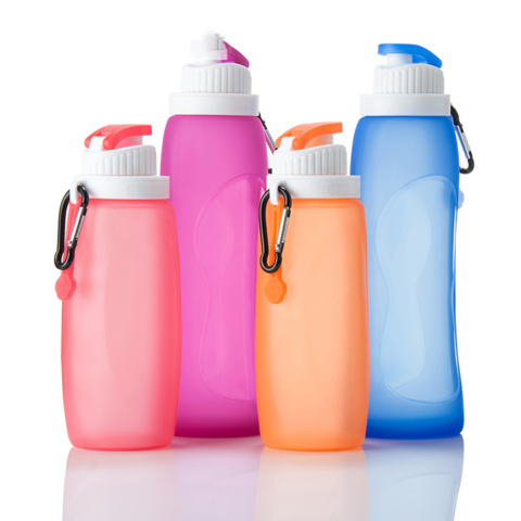 Buy Wholesale China Portable Folding Silicone Water Bottle With