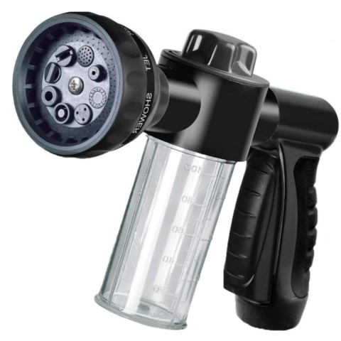 Foam Sprayer Gun Pet Shower,8 Patterns Pressure Nozzle for Car Wash Watering 