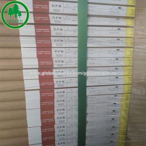 100% Wood Pulp White Red Yellow Blue Green Self Copy Paper CB CFB CF NCR  Paper for Printing - China NCR Paper, Carbonless Paper
