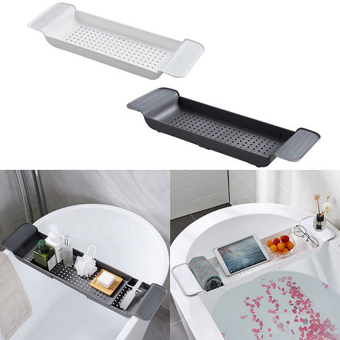 1pc Bathtub Tray, Bathtub Caddy Bath Tub Tray, Bathtub Storage Rack, Simple  Bathroom Tray With Phone Holder, Bathtub Accessories