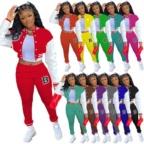 Wholesale Woman New Sport Set Ladies Casual Sweat Track Suits
