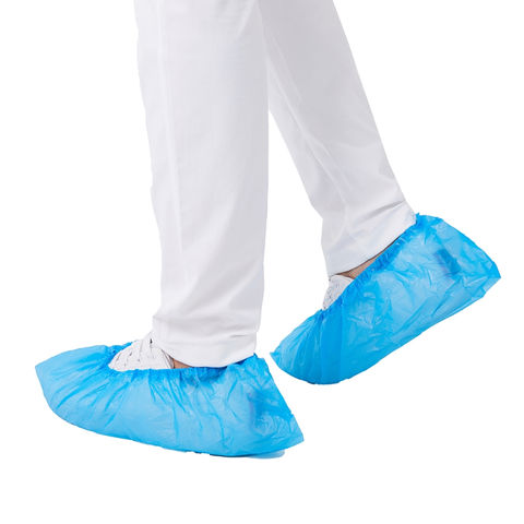 2000 Disposable Shoe Cover Blue Anti Slip Plastic Cleaning Overshoes Boot Safety