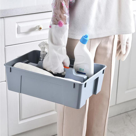 PROFESSIONAL CLEANING CADDY PLASTIC CARRY ALL CLEANERS TOTE TRAY BASKET  HANDLE