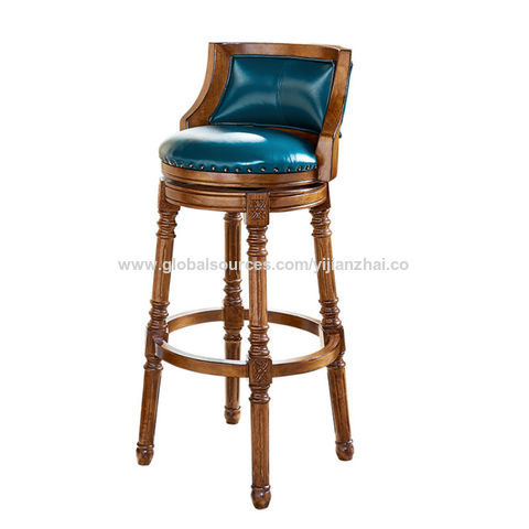 Bar Stool Chair, Comfortable Leather Bar Stools With Backs