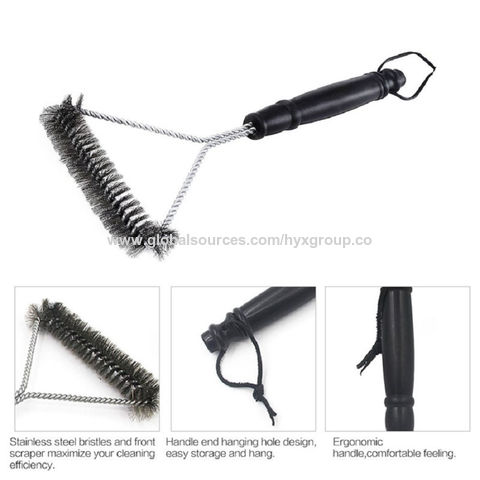 Barbecue Grill BBQ Brush Clean Tool Grill Accessories Stainless Steel  Bristles Non-stick Cleaning Brushes Barbecue Accessories