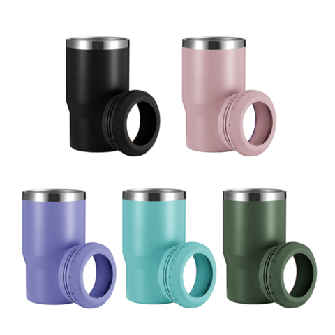 1pc 4 In 1 Stainless Steel Can Cooler Insulated Bottle