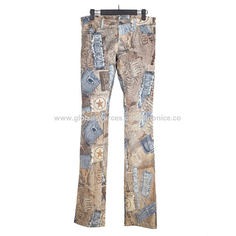 Shop Straight leg sheepskin leather pants