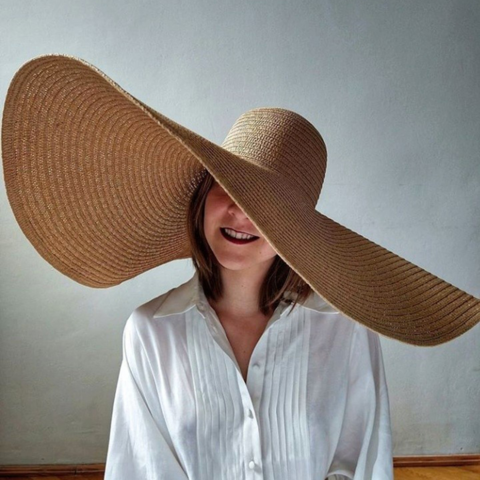 Bulk Buy China Wholesale Foldable Women Oversized Hat 70cm