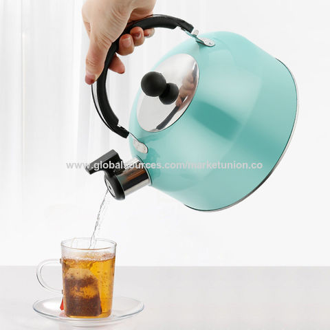 Whistling Tea Kettle 2L Tea Kettle For Camping Tea Kettle Loud Whistling  Stainless Steel Teapot Anti-Hot Handle And Anti-Rust