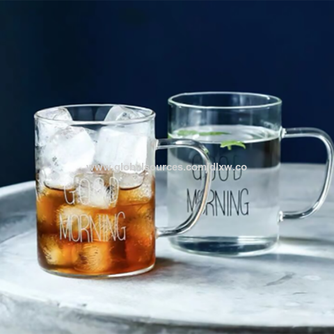 Origami Style Glass Cup Transparent Tea Coffee Mug Ice Beer Cup