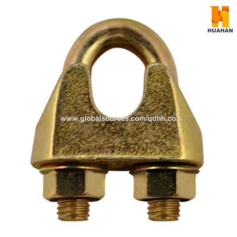 DIN1142 Wire Rope Clip in Yellow Chromated Surface, Marine Hardware ...