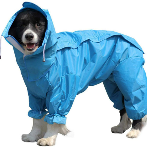 4 Pieces Pet Dog Raincoat Puppy Waterproof Clothes Hooded Pet Rain Jacket Transparent Puppy Rain Poncho Pet Rainwear for Small Medium Dogs X-Small 