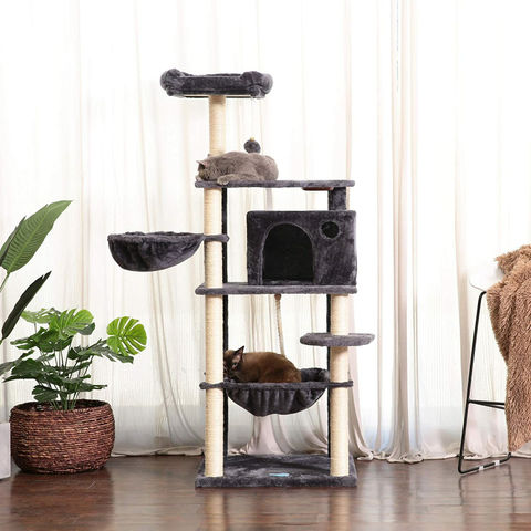 cat tree with feeding platform