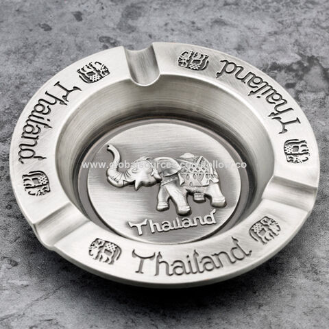 Buy Wholesale China Zinc Alloy Antique Silver Metal Ashtray For Thailand &  Ashtray at USD 2.66