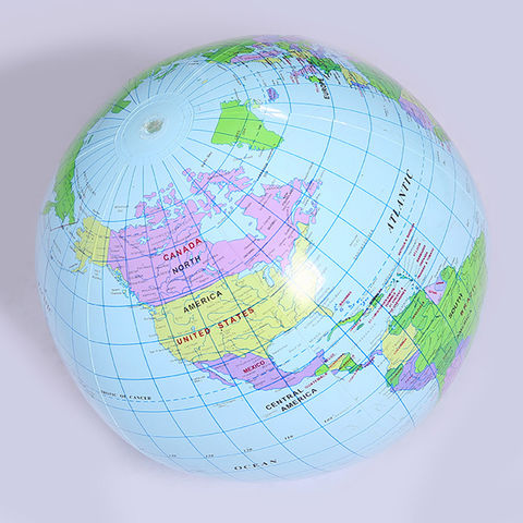 Inflatable Globe Geography World Map Balloon Beach Ball Teaching Tool 40cm USA 