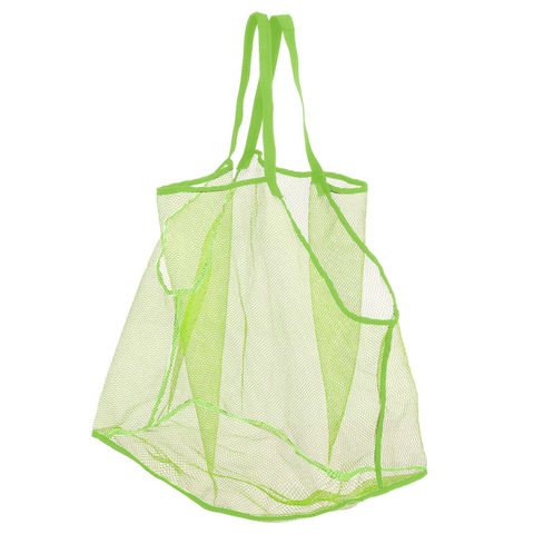 Durable Nylon Net Mesh Beach Tote Bag Clear Reusable Large Size