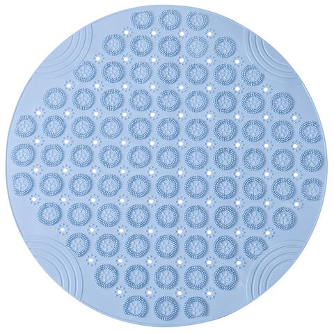 Tapis de Bain Rond Antidérapant Séchage Rapide Ventouse PVC Massage Coussin de Pied for sale at factory direct price