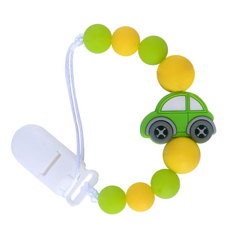 DIY Custom Cute Pacifer Teether Beads Clip for Baby