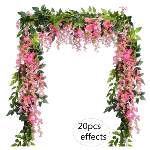 Buy Wholesale China 4pcs 6 6ft piece Artificial Flowers Silk Wisteria 
