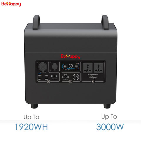 Buy Wholesale China 3000w Portable Power Station With Solar Panel 220v  1920wh Ac Output Solar Generator From Behappy & Portable Power Station at  USD 963