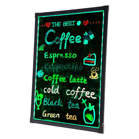 Buy Wholesale China Led Writing Board Portable Advertising Display Board  For Shops Restaurants Cafes Smart Media & Fluorescent Led Writing Board  Advertising at USD 19.5