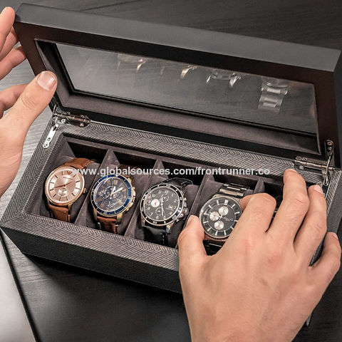 Buy Wholesale China Two-toned Solid Wood Watch Box Watch Case \with Glass  Display Top Desktop Organizer For Watches & Watch Box at USD 1 | Global  Sources