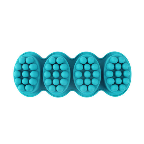 Moules à Savon en Silicone Stockés en Usine, 4 Cavités, Massage, DIY, Moule à Savon Artisanal