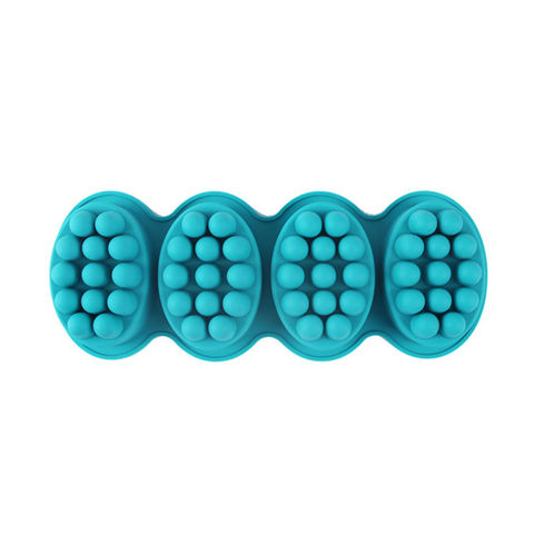 Silicone Aromatherapy Wax Melts Molds 4-cavity Circle/oval/square
