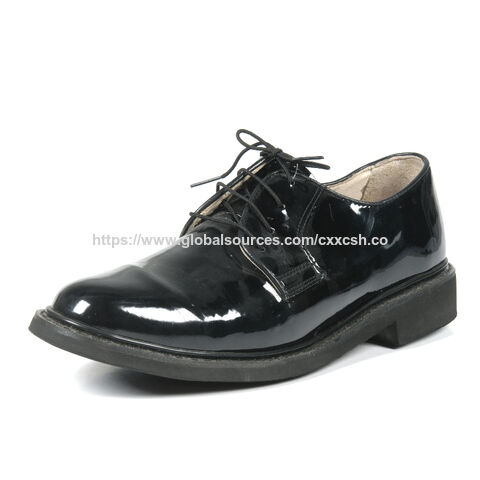 Buy China Wholesale Military Black Shining Office Leather Pu Shoes