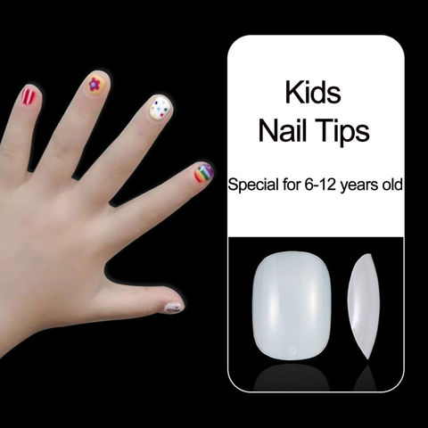 Buy Wholesale China Hot Sale Nail Art Kids Nail Tips Full Cover Square  False Artificial Fingernails & Nail Tips at USD  | Global Sources