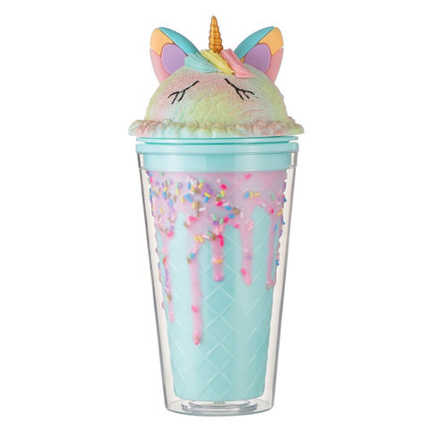 Buy Wholesale China Plastic Straw Cup Fashion Colorful Cute