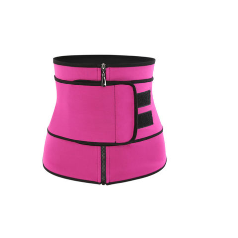 Breathable Hourglass Waist Trainer Stomach Wrapping Belt - Pink