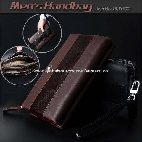 Wholesale New fashion korean black crossbody men's wristlet envelope clutch  bag From m.