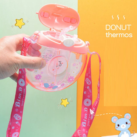 Buy Wholesale China Donut Shape 500ml Water Bottle With Straw And Mist ...
