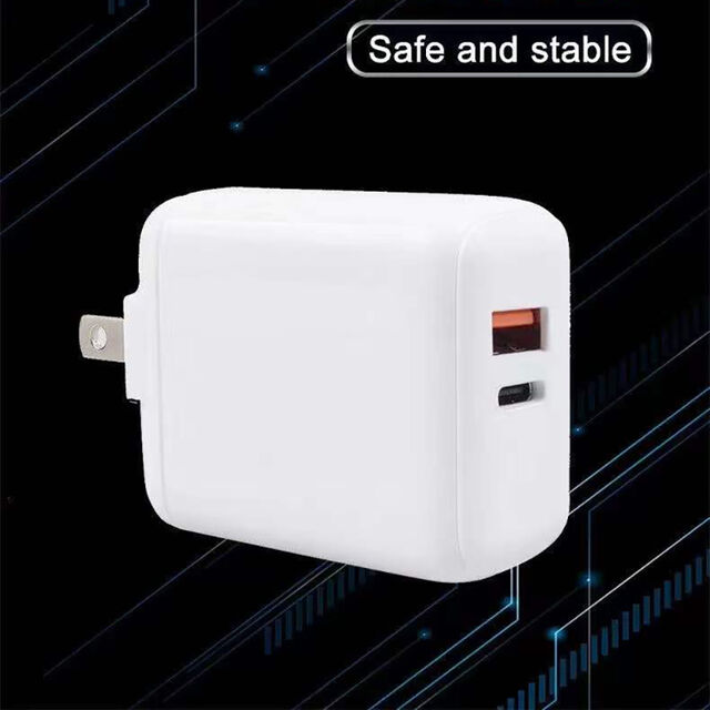 Carregador PD 30W com PD+QC3.0 e certificado UL