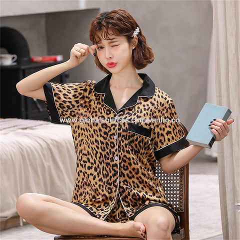 Wholesale Wholesale Pajama Sets Sleepwear Women silk Printed