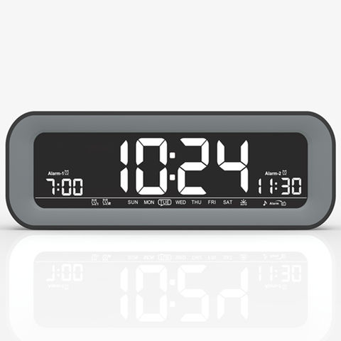 Radio Despertador Digital Con Led Blanco Función Doble Alarma